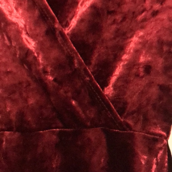 Red Velvet Mini Dress - Picture 3 of 4